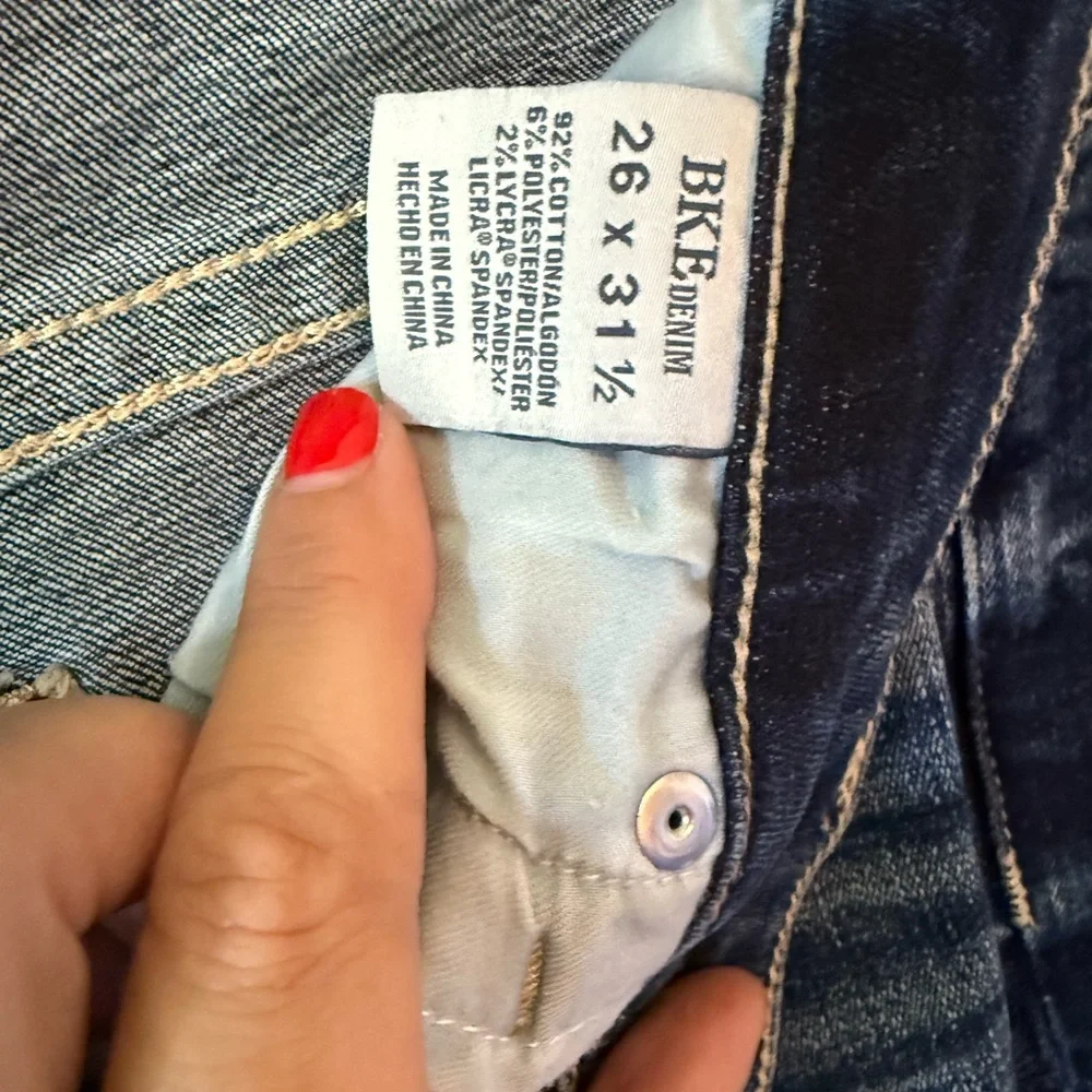 BKE Payton Washed Blue Bootcut Jeans